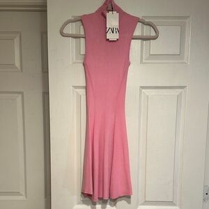 Zara Soft Pink Midi Dress